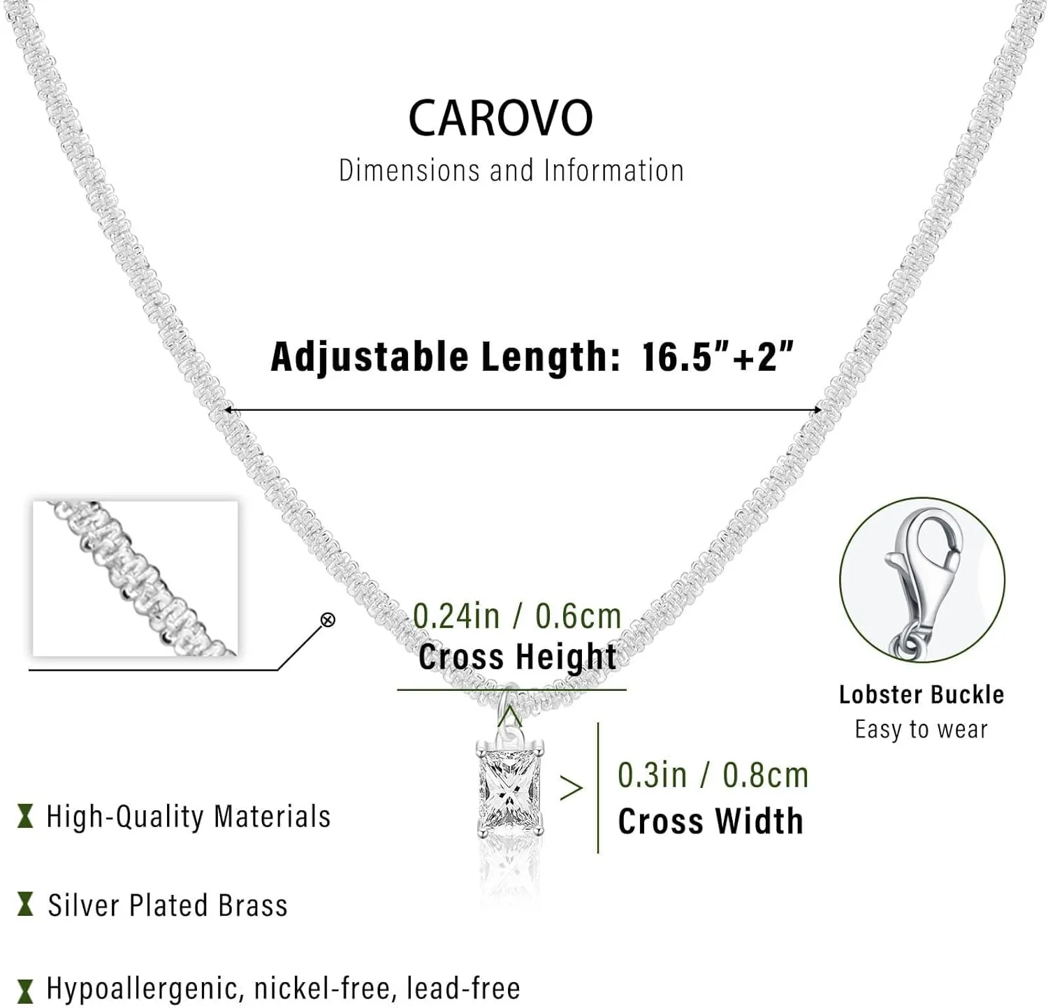 CAROVO Gold Necklace for Women,Dainty Gold Necklaces 14k Gold Plated Diamond Necklaces Cute CZ Solitaire Choker Necklaces for Women Simple Cubic Zirconia Pendant Necklace Trendy Jewelry Gifts