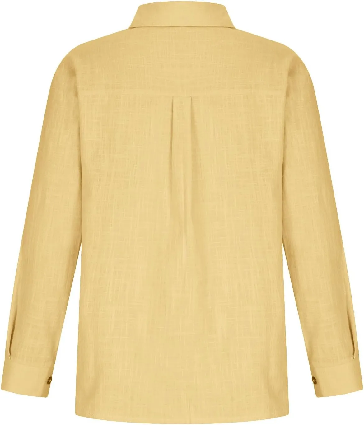 Ceboyel Women Cotton Linen Summer Tops Button Down Shirts Dressy Causal Long Sleeve Gauze Blouses Trendy Boho Clothes 2024