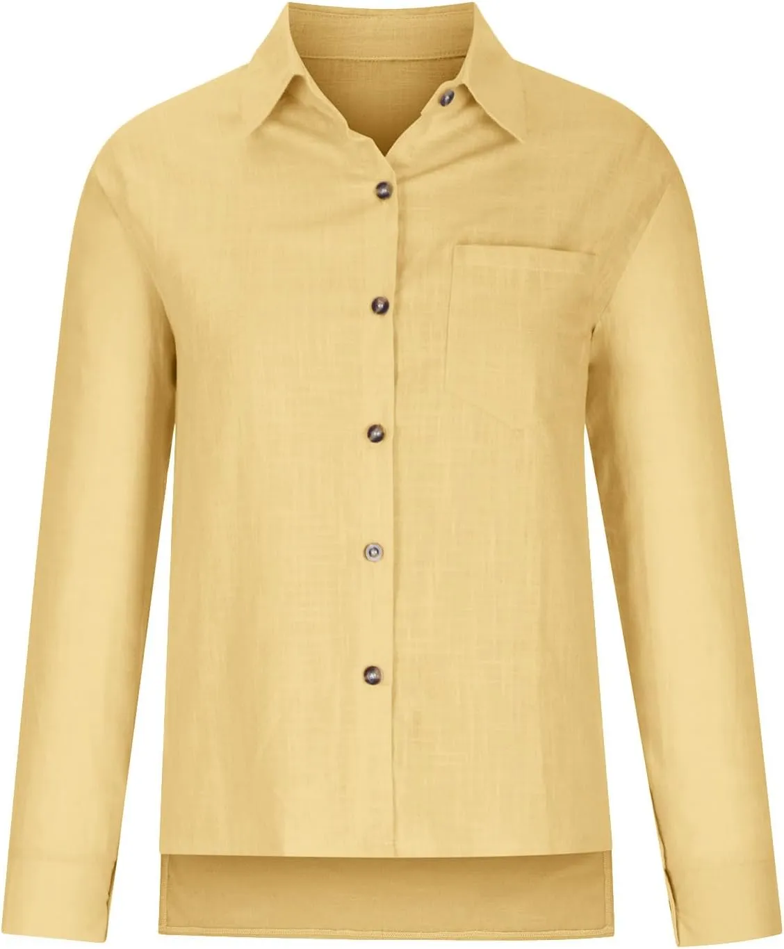 Ceboyel Women Cotton Linen Summer Tops Button Down Shirts Dressy Causal Long Sleeve Gauze Blouses Trendy Boho Clothes 2024