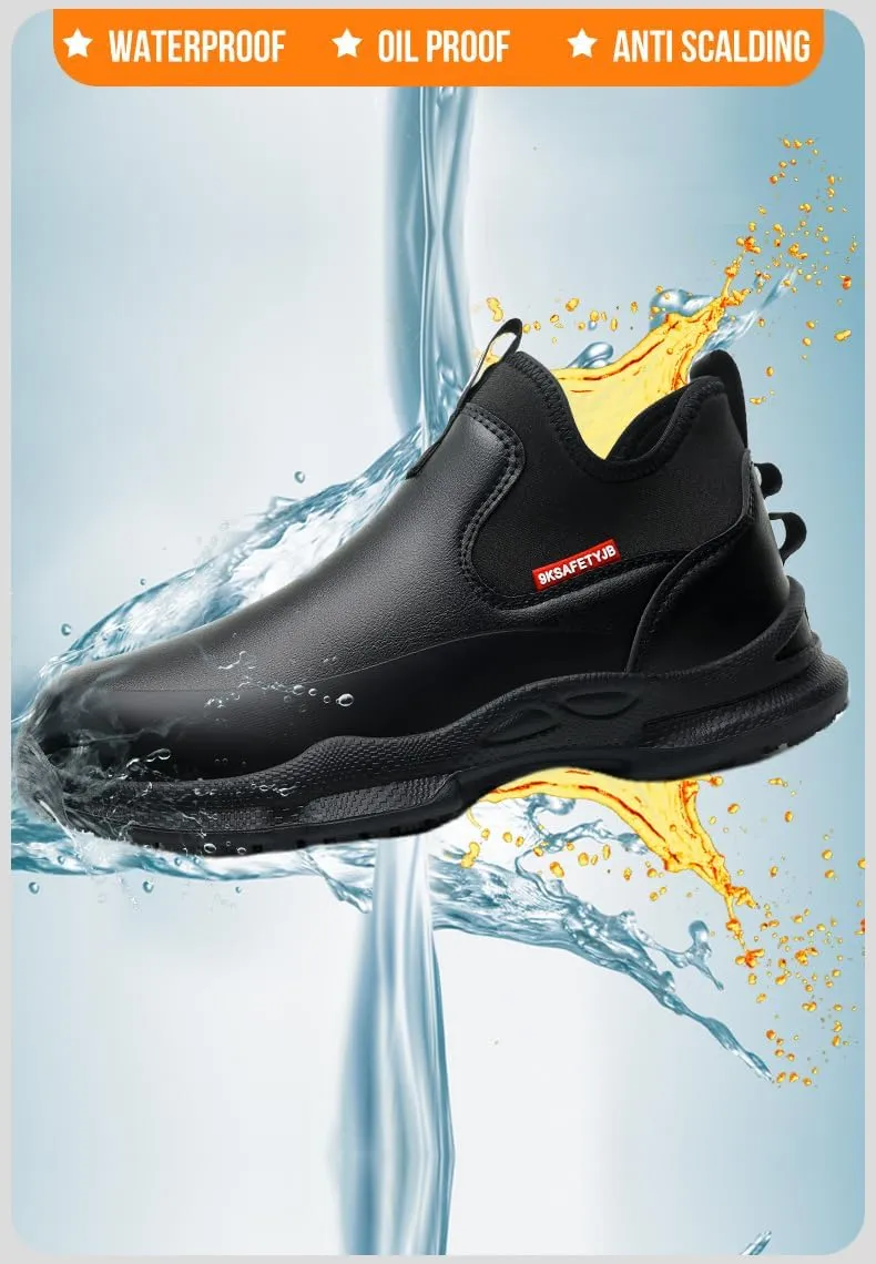 Chef Shoes for Men Nonslip Water Proof Work Boots Mens Clogs Comfortable Nursing Nurse Shoes for Gardener Men