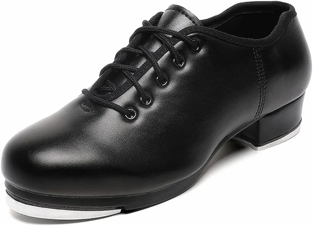 Child Black Tap Shoes Lace up Dance for Girls and Boys (Toddler/Little Kid/Big Kid)