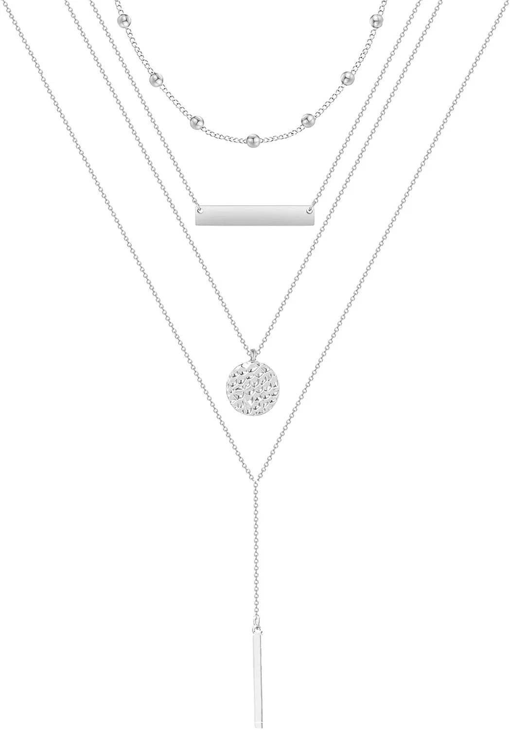 choice of all Layered Necklaces for Women Gold Layered Choker Necklaces for Teen Girls Dainty Multilayer Disc Necklace