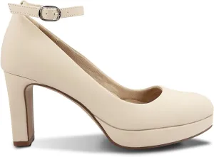 Close Toe Classic High Heels Platform High Heels Round Toe Comfortable Low Platform Mary Jane Dress Pumps Shoes Ankle Strap Shoes for Casual Work Wedding