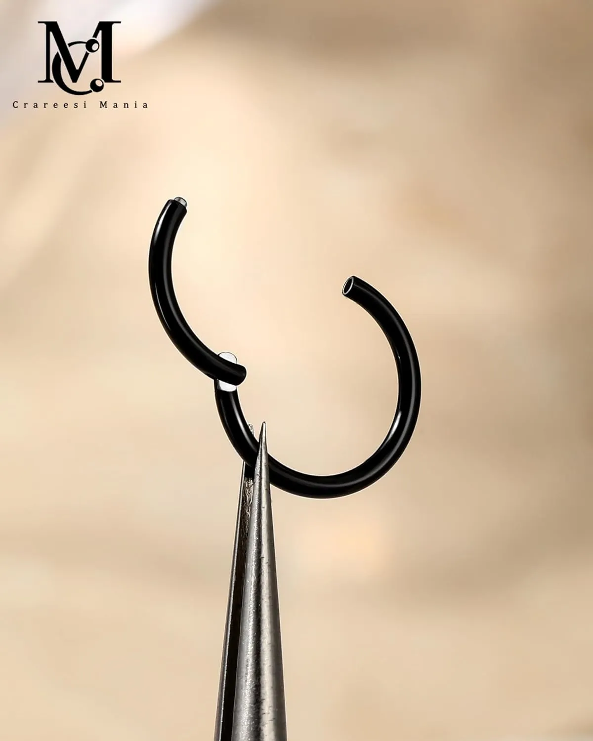 CM Crareesi Mania Nose Rings for Women 3PCS Nose Rings Hoops 316L Surgical Steel Double Hoop Nose Ring Septum Rings Earring Helix Daith Cartilage Tragus Conch Rook