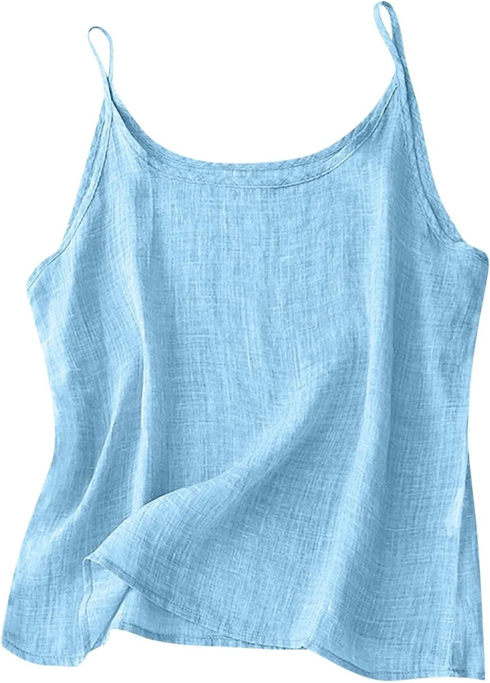 Cotton Linen Tank Tops for Women Casual Summer Gauze Shirt Basic Sleeveless Layering Camisoles Beach Vacation Clothes