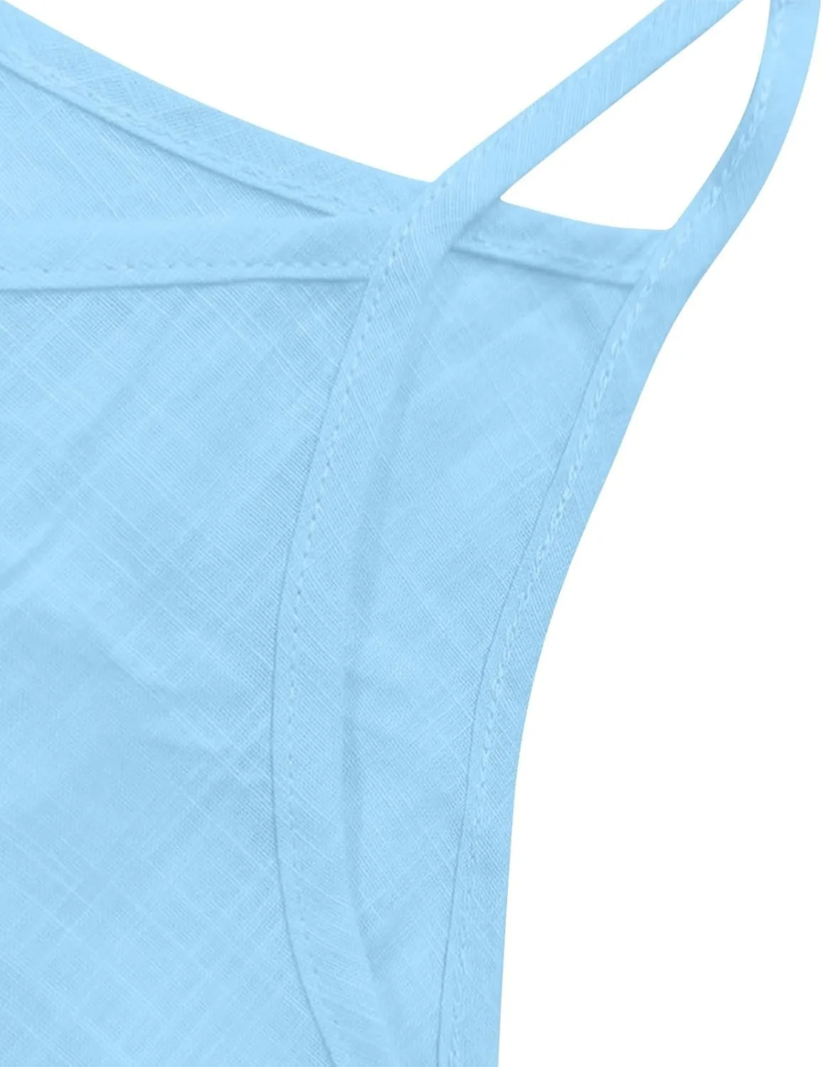 Cotton Linen Tank Tops for Women Casual Summer Gauze Shirt Basic Sleeveless Layering Camisoles Beach Vacation Clothes