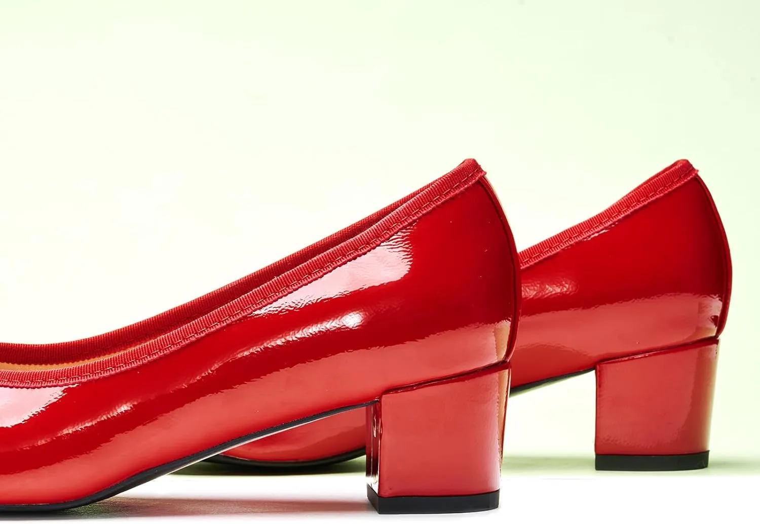 C.Paravano Women's Chunky Heel Ballet Pumps-Patent Leather Dress Shoes with Bowknots for Wedding & Office, Spring Date Nights, Business Casual
