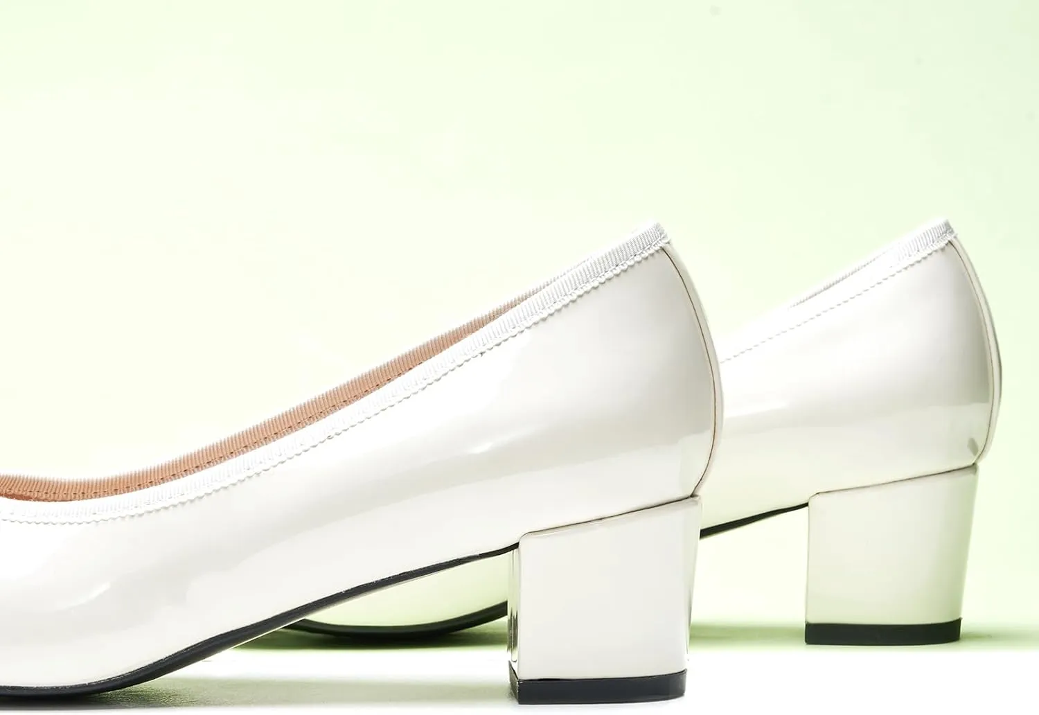 C.Paravano Women's Chunky Heel Ballet Pumps-Patent Leather Dress Shoes with Bowknots for Wedding & Office, Spring Date Nights, Business Casual