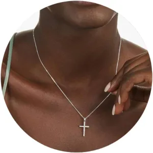 Cross Necklace for Women Girls, Faith Gifts for Her, Minimalism Style Jewelry for Everyday Wear