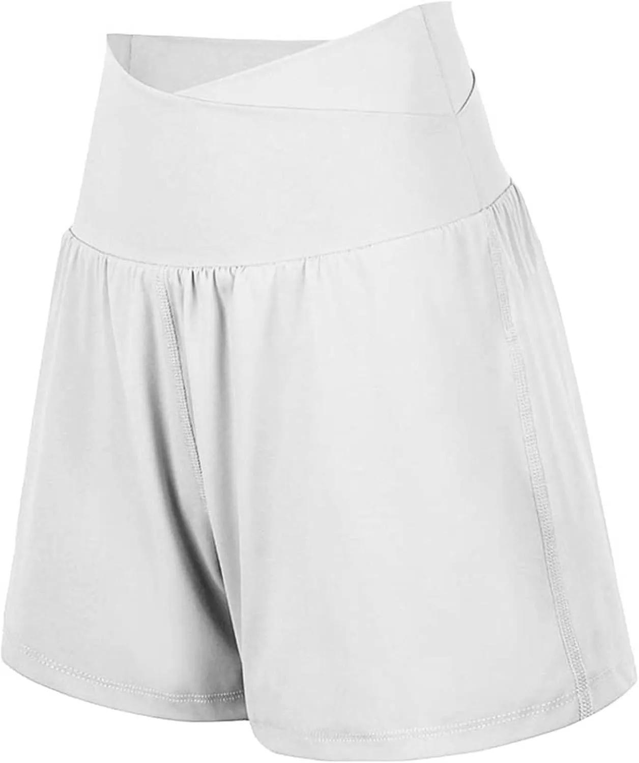 Crossover Athletic Shorts for Women 2 in 1 Spandex Butterfly Workout Tennis Skorts Running Workout Flowy Shorts