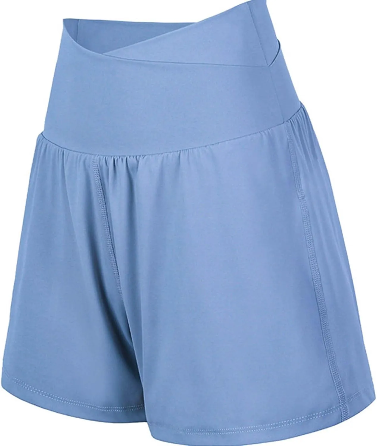 Crossover Athletic Shorts for Women 2 in 1 Spandex Butterfly Workout Tennis Skorts Running Workout Flowy Shorts