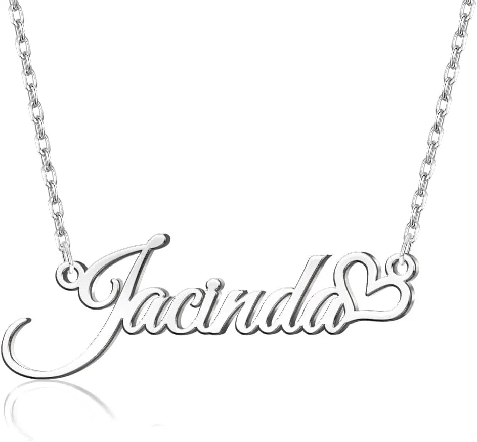 Custom Name Necklace Personalized Sterling Silver Necklaces for Women Customized Name Necklaces Pendant Jewelry Gifts for Women