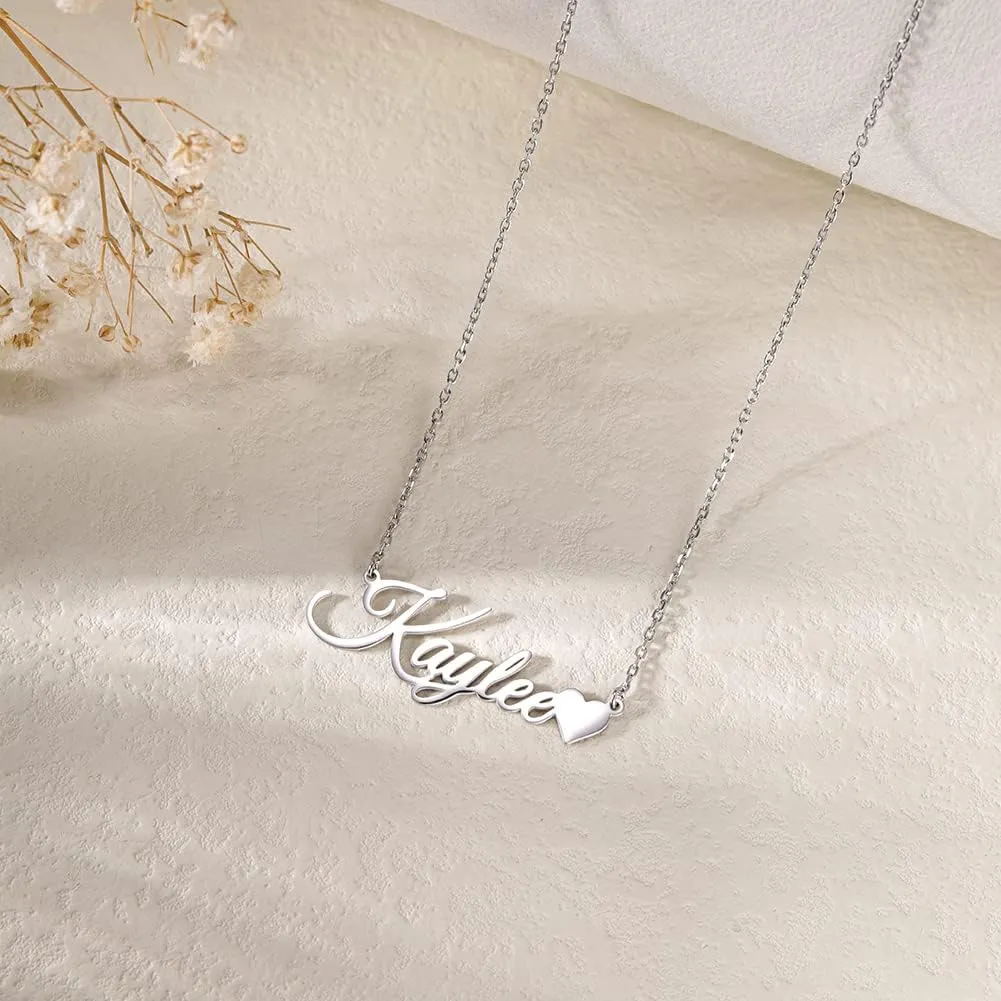 Custom Name Necklace Personalized Sterling Silver Necklaces for Women Customized Name Necklaces Pendant Jewelry Gifts for Women