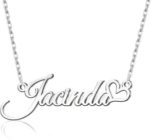 Custom Name Necklace Personalized Sterling Silver Necklaces for Women Customized Name Necklaces Pendant Jewelry Gifts for Women