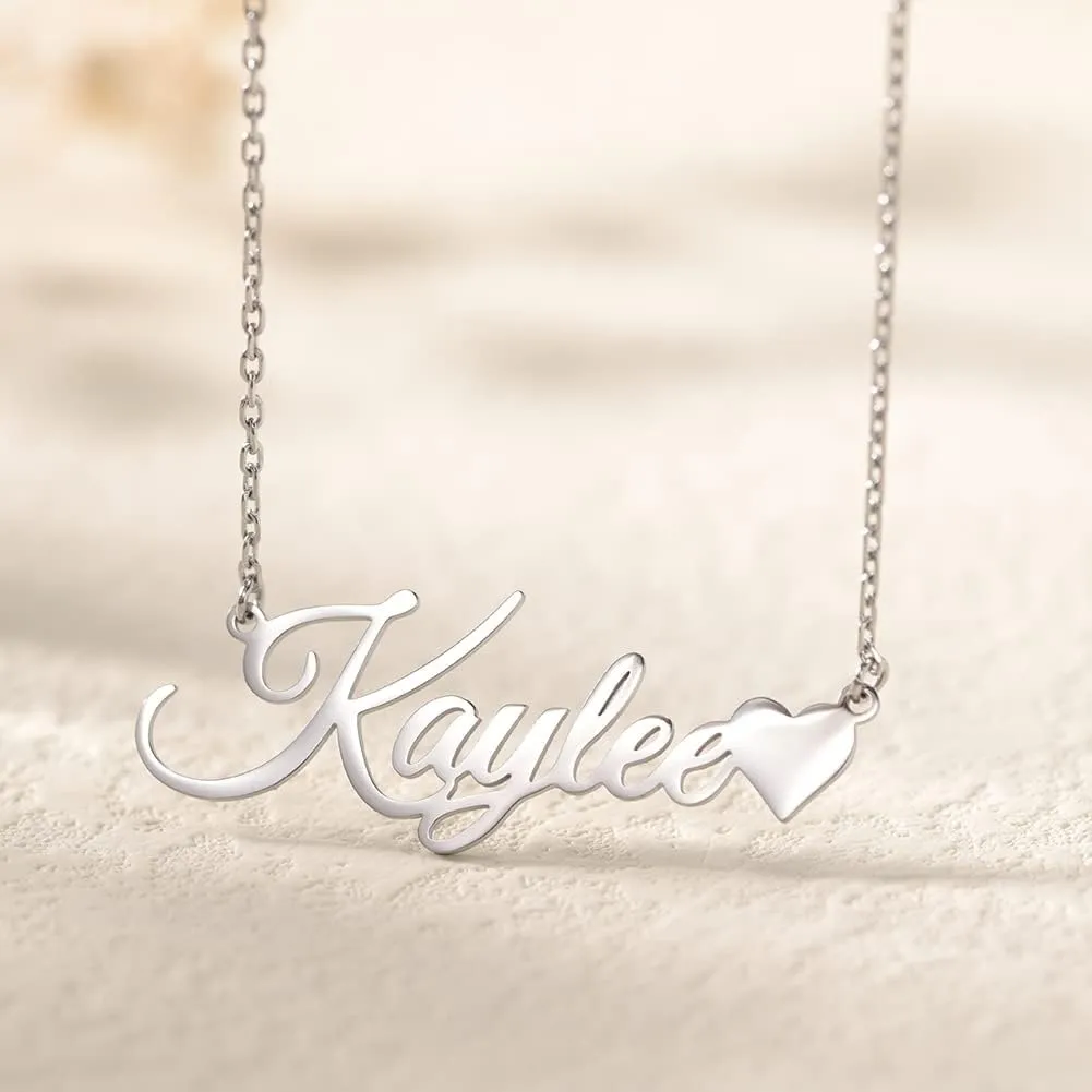 Custom Name Necklace Personalized Sterling Silver Necklaces for Women Customized Name Necklaces Pendant Jewelry Gifts for Women