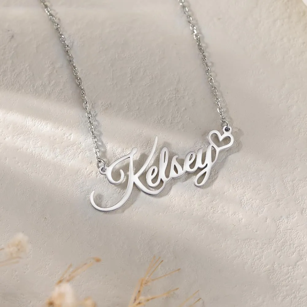 Custom Name Necklace Personalized Sterling Silver Necklaces for Women Customized Name Necklaces Pendant Jewelry Gifts for Women