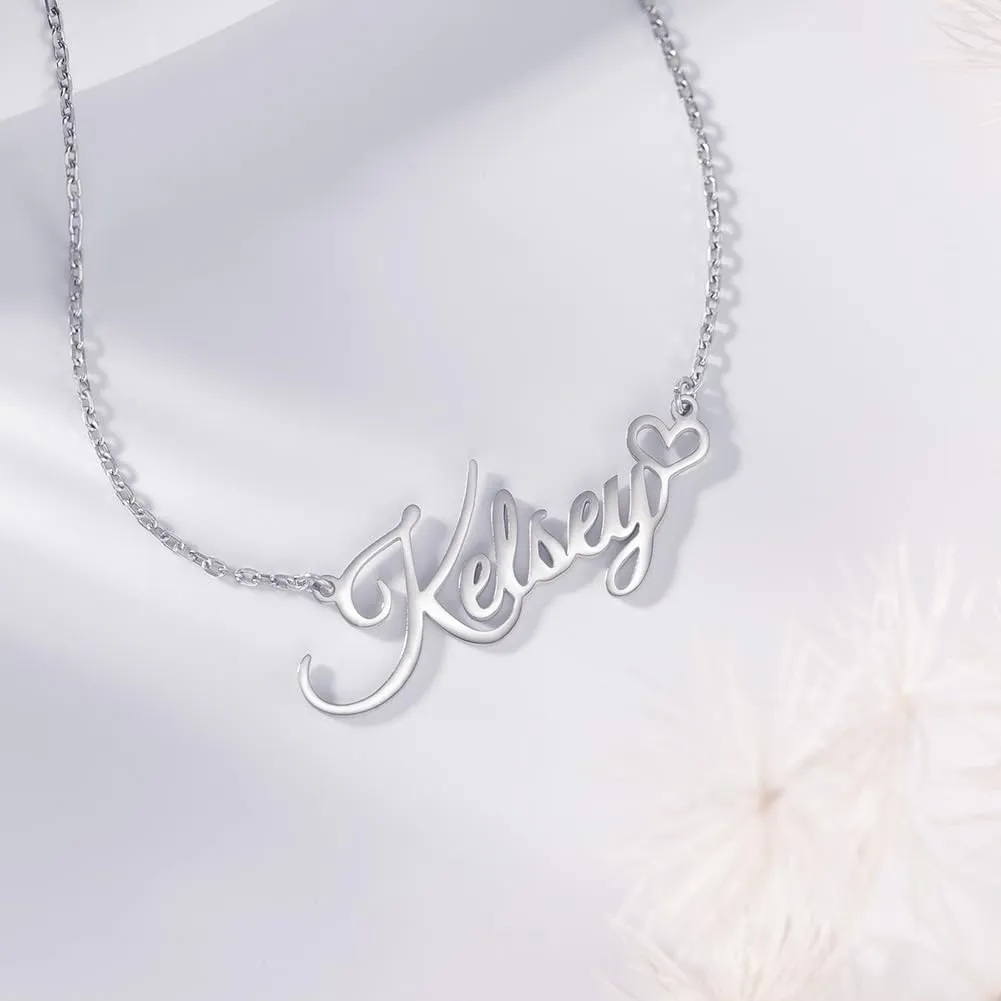 Custom Name Necklace Personalized Sterling Silver Necklaces for Women Customized Name Necklaces Pendant Jewelry Gifts for Women