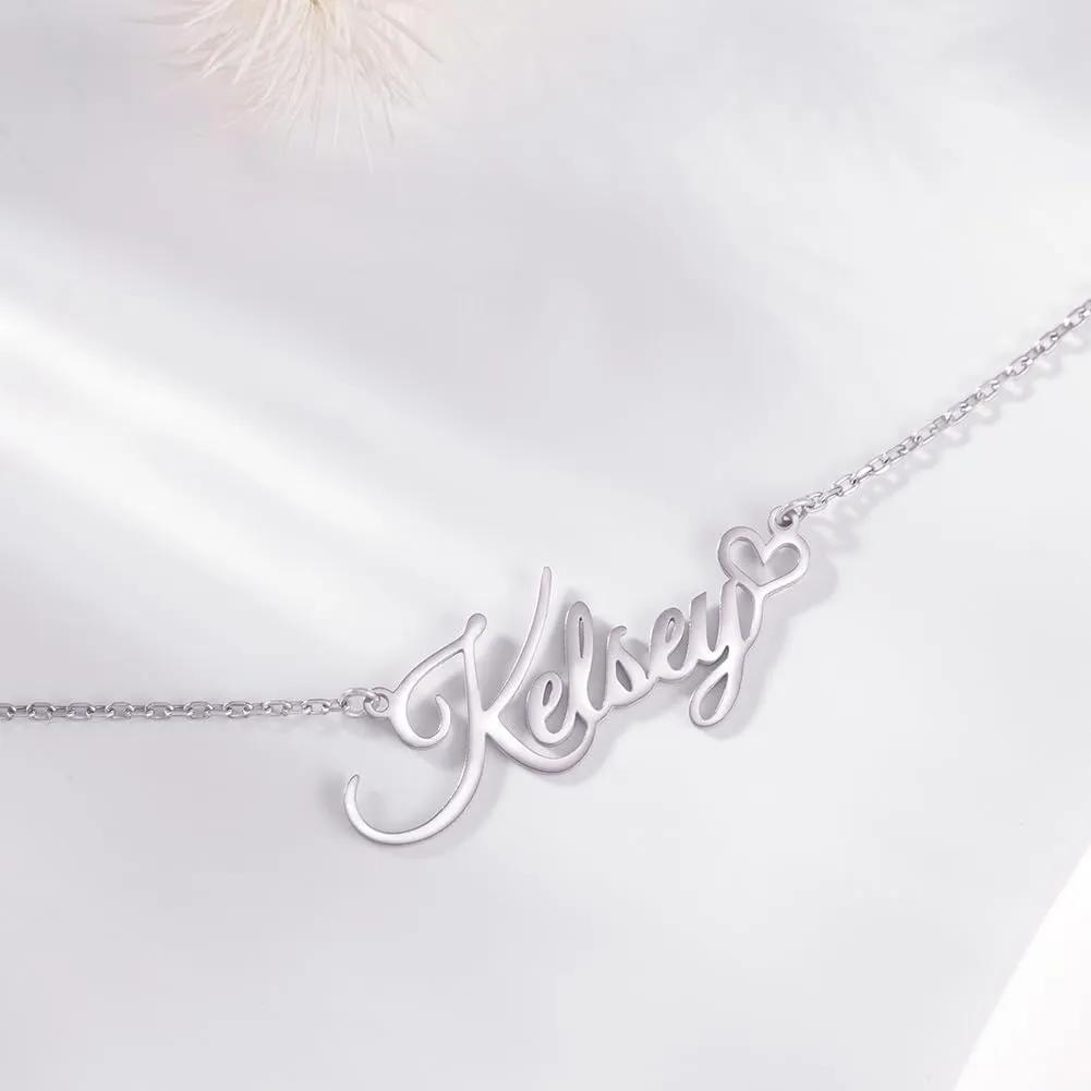 Custom Name Necklace Personalized Sterling Silver Necklaces for Women Customized Name Necklaces Pendant Jewelry Gifts for Women