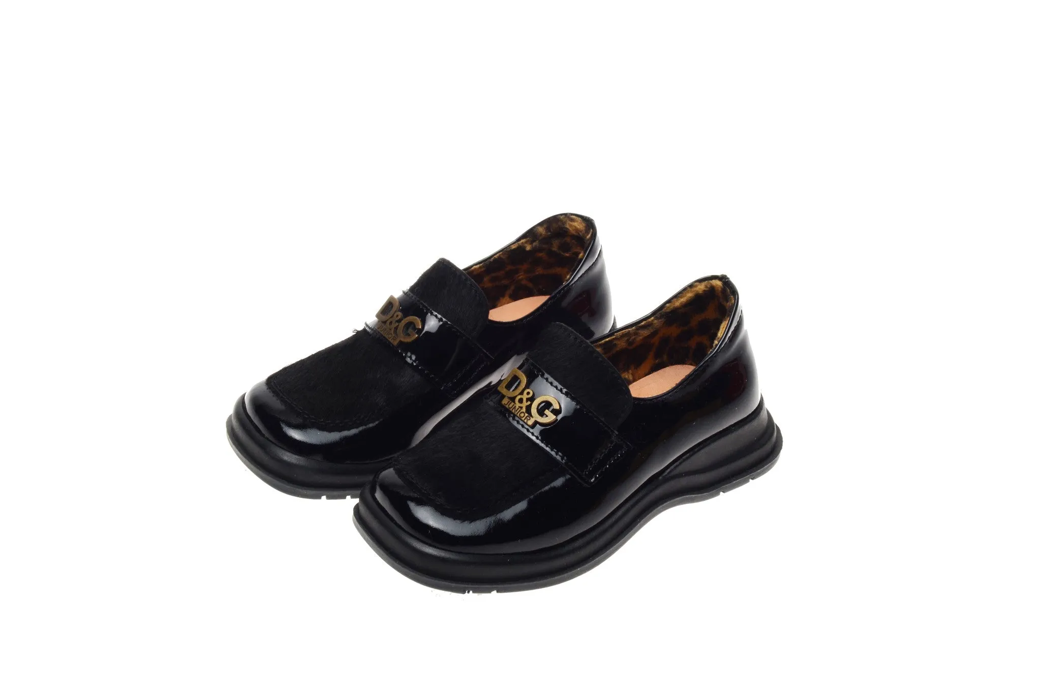 D & G Junior - Girl's Black Patent Dress Shoes  - 24