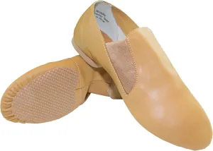 Danzcue Adult Leather Jazz Shoes, Tan, 4.5 M