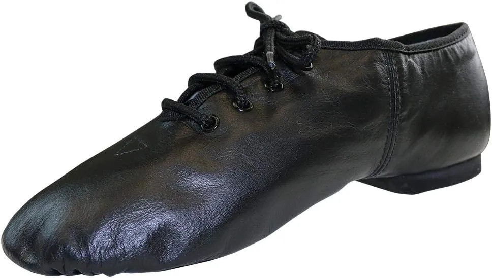 Danzcue Womens Leather Lace up Jazz Shoes