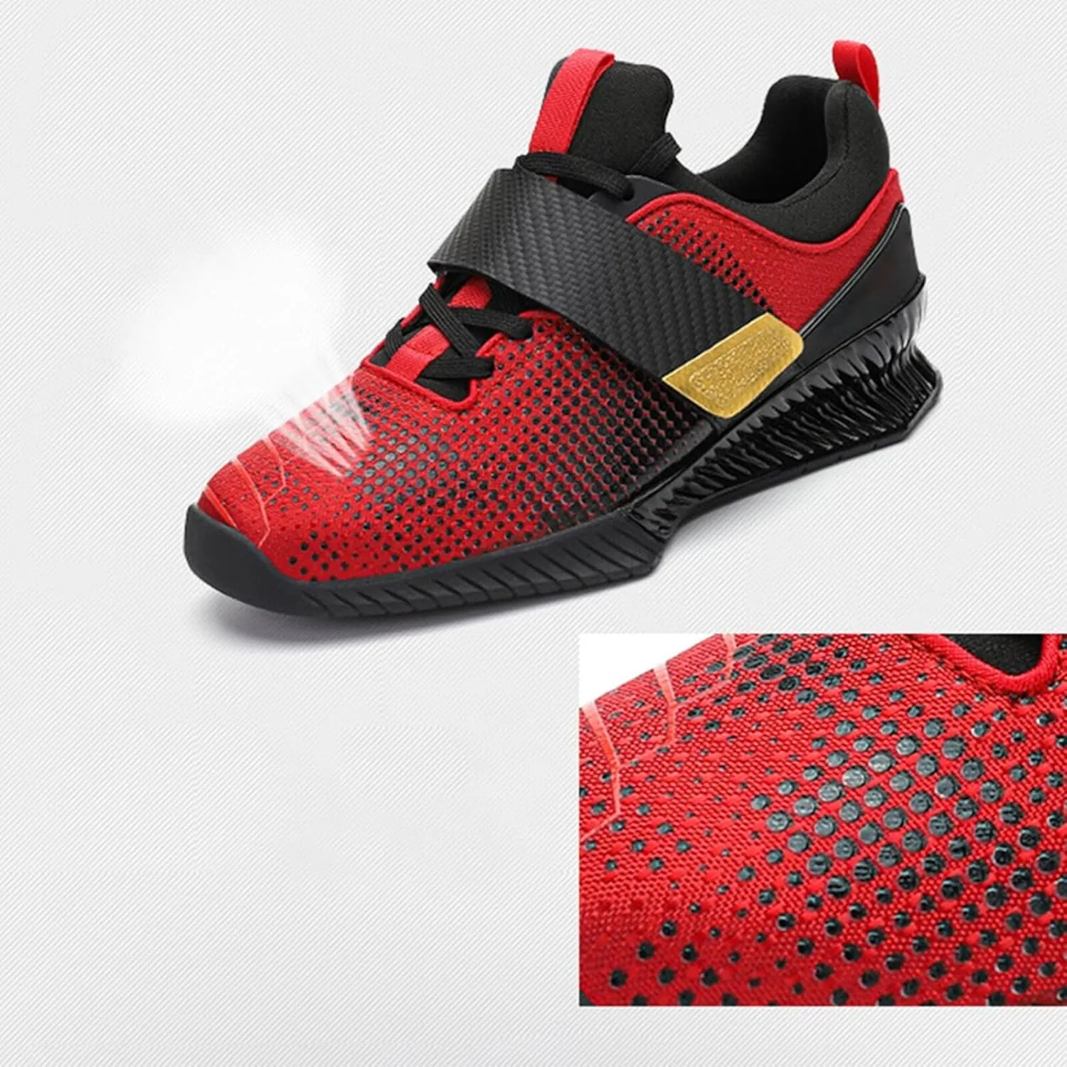 Deadlift Shoes for Mens Gym Training Squat Sneaker Powerlifting & Bodybuilding Shoes Fitness Shoes for Weight Lifting Hard Pulling and Weight Training