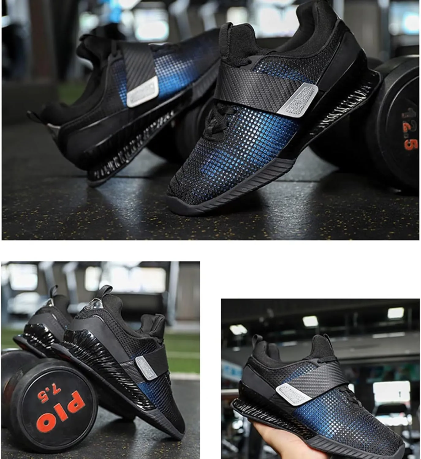 Deadlift Shoes for Mens Gym Training Squat Sneaker Powerlifting & Bodybuilding Shoes Fitness Shoes for Weight Lifting Hard Pulling and Weight Training