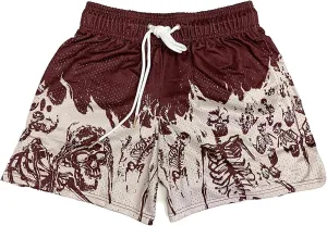 DIOTSR Mens Graphic Shorts Casual Flat Front Shorts Cool Streetwear Designer Shorts Drawstring Summer
