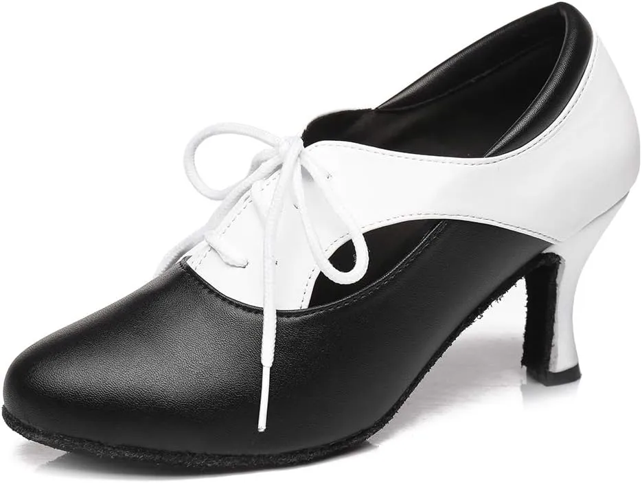 DKZSYIM Women's Latin Dance Shoes Ballroom Performance Practice Jazz Dance Shoes,Model YCL288
