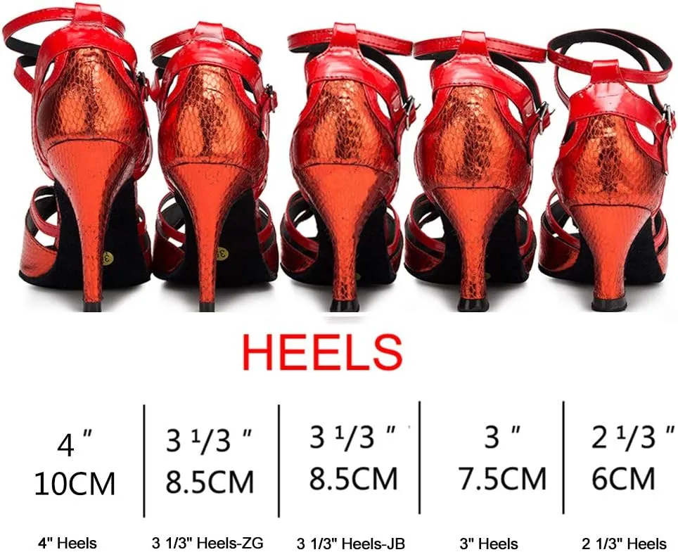DKZSYIM Women's Latin Dance Shoes Ballroom Performance Practice Jazz Dance Shoes,Model YCL288