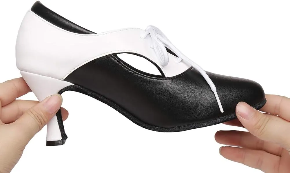 DKZSYIM Women's Latin Dance Shoes Ballroom Performance Practice Jazz Dance Shoes,Model YCL288