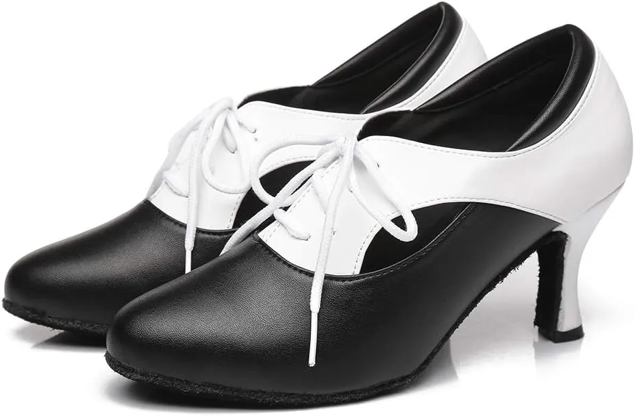 DKZSYIM Women's Latin Dance Shoes Ballroom Performance Practice Jazz Dance Shoes,Model YCL288