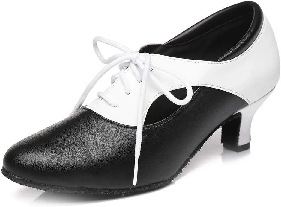 DKZSYIM Women's Latin Dance Shoes Ballroom Performance Practice Jazz Dance Shoes,Model YCL288