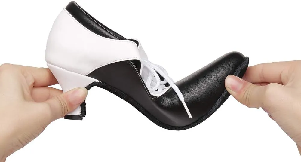 DKZSYIM Women's Latin Dance Shoes Ballroom Performance Practice Jazz Dance Shoes,Model YCL288