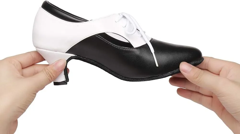 DKZSYIM Women's Latin Dance Shoes Ballroom Performance Practice Jazz Dance Shoes,Model YCL288
