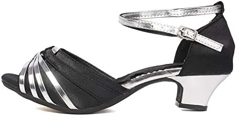 DKZSYIM Women's Latin Dance Shoes Ballroom Practice Performance Dance Shoes Model DY08