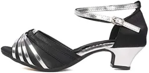 DKZSYIM Women's Latin Dance Shoes Ballroom Practice Performance Dance Shoes Model DY08