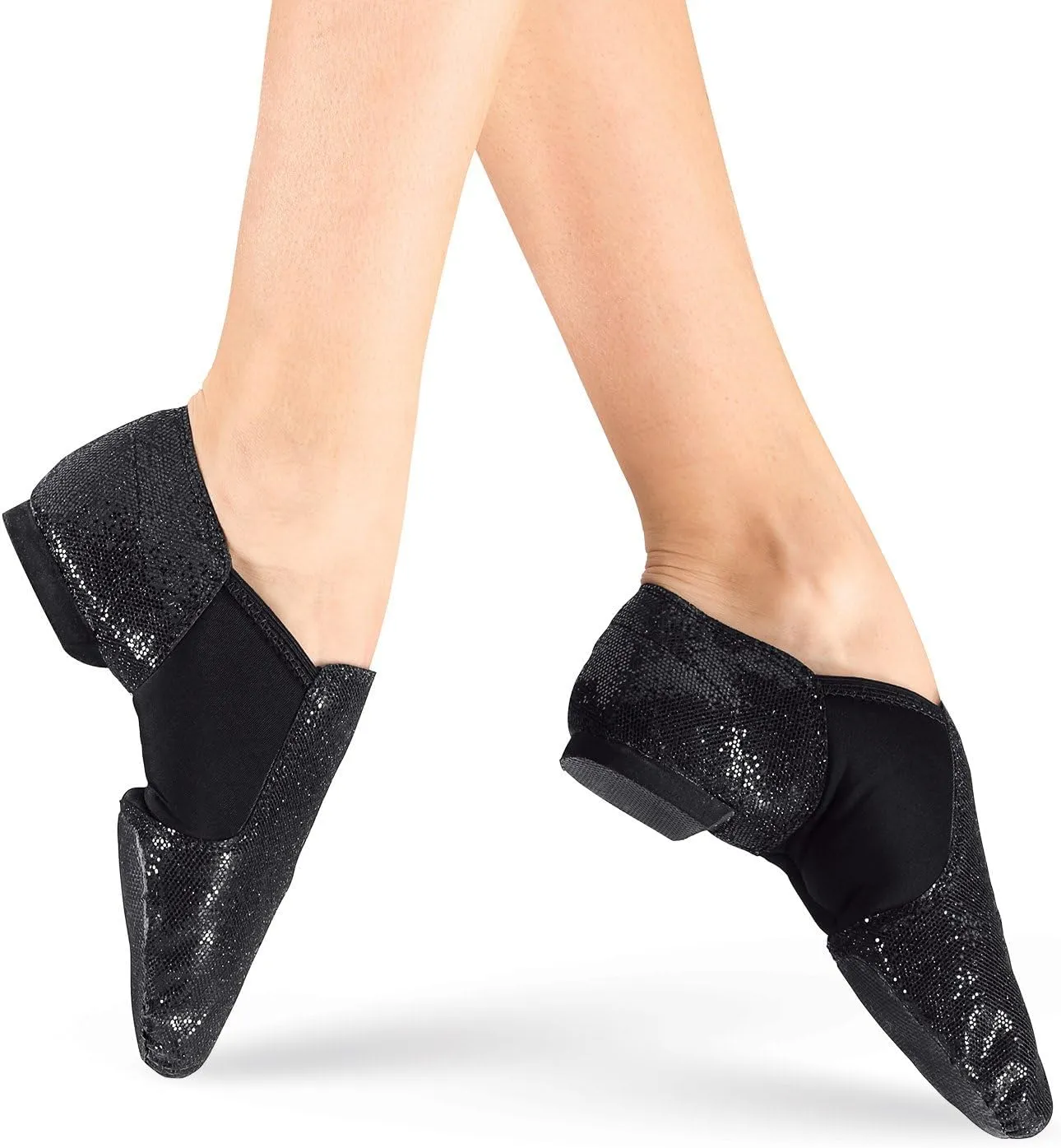 Double Platinum Womens Glitter Jazz Shoes