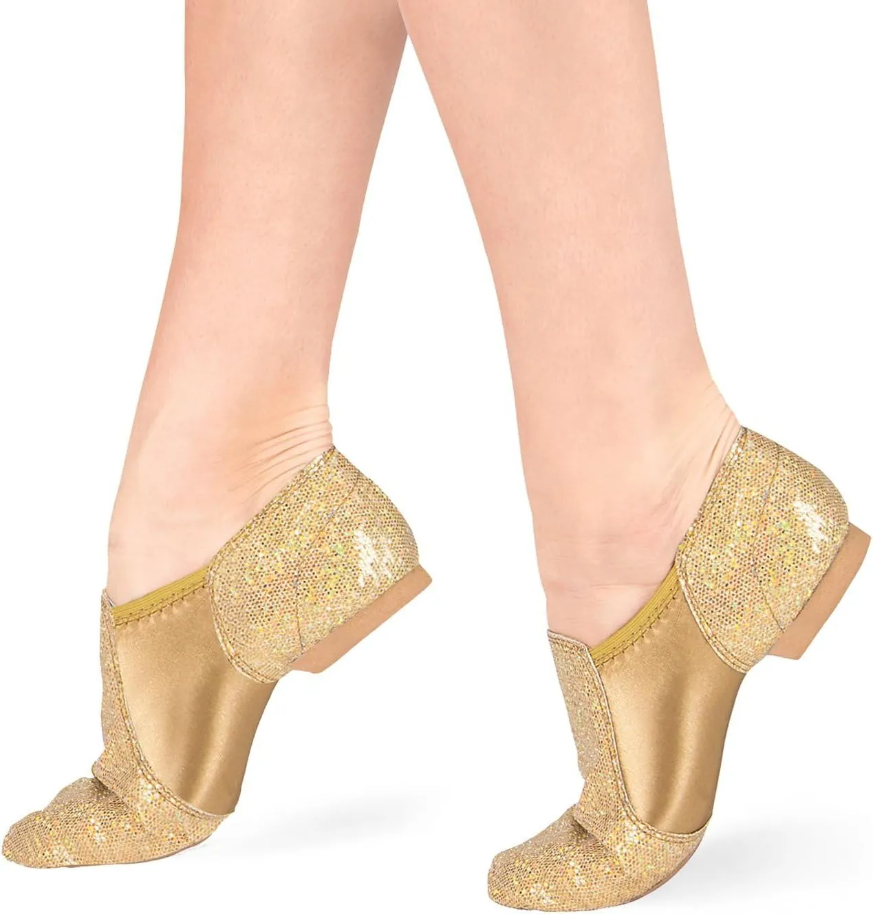 Double Platinum Womens Glitter Jazz Shoes