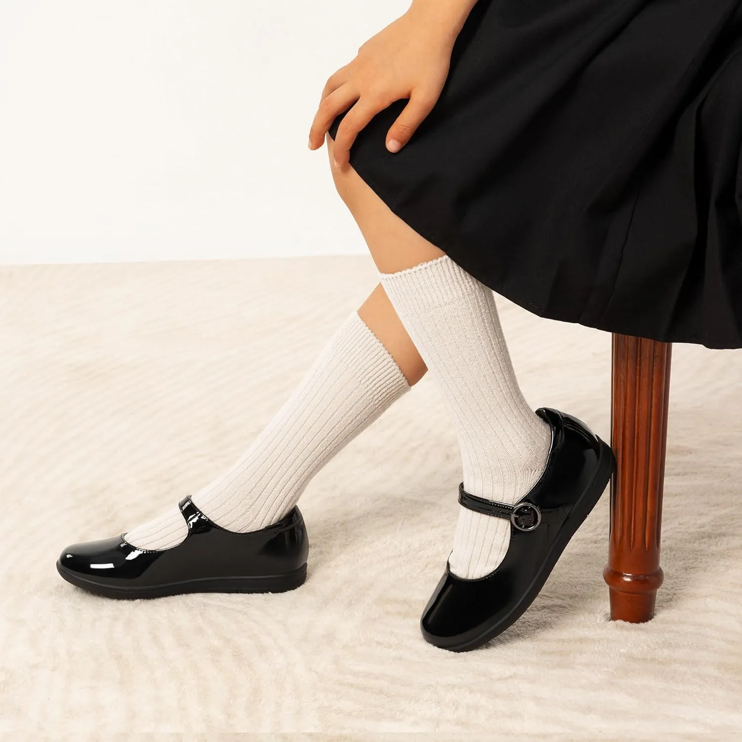 DREAM PAIRS Girls Mary Jane Flats School Uniform Dress Shoes
