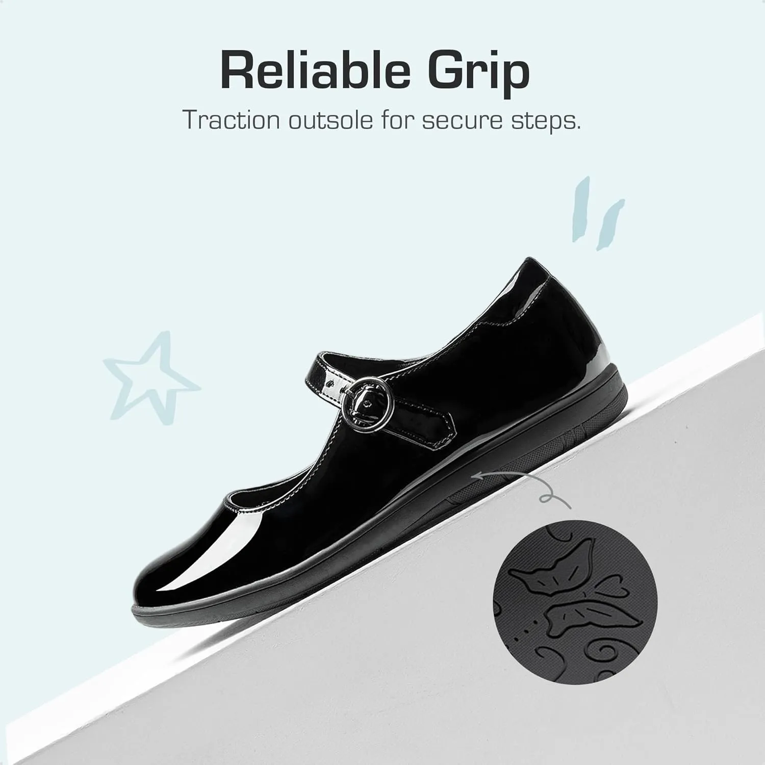 DREAM PAIRS Girls Mary Jane Flats School Uniform Dress Shoes