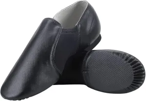 Dynadans PU Leather Jazz Shoe Slip On Dance Shoes with Arch Insert for Girls and Boys (Toddler/Little Kid/Big Kid)