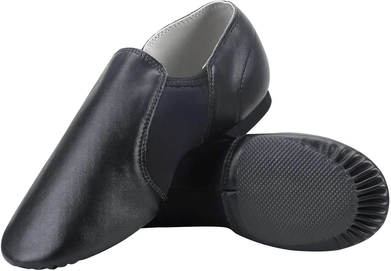 Dynadans PU Leather Jazz Shoe Slip On Dance Shoes with Arch Insert for Girls and Boys (Toddler/Little Kid/Big Kid)