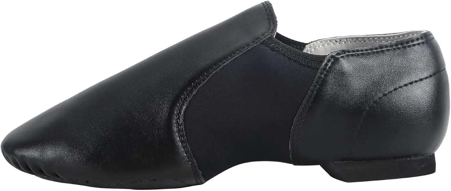 Dynadans PU Leather Jazz Shoe Slip On Dance Shoes with Arch Insert for Girls and Boys (Toddler/Little Kid/Big Kid)