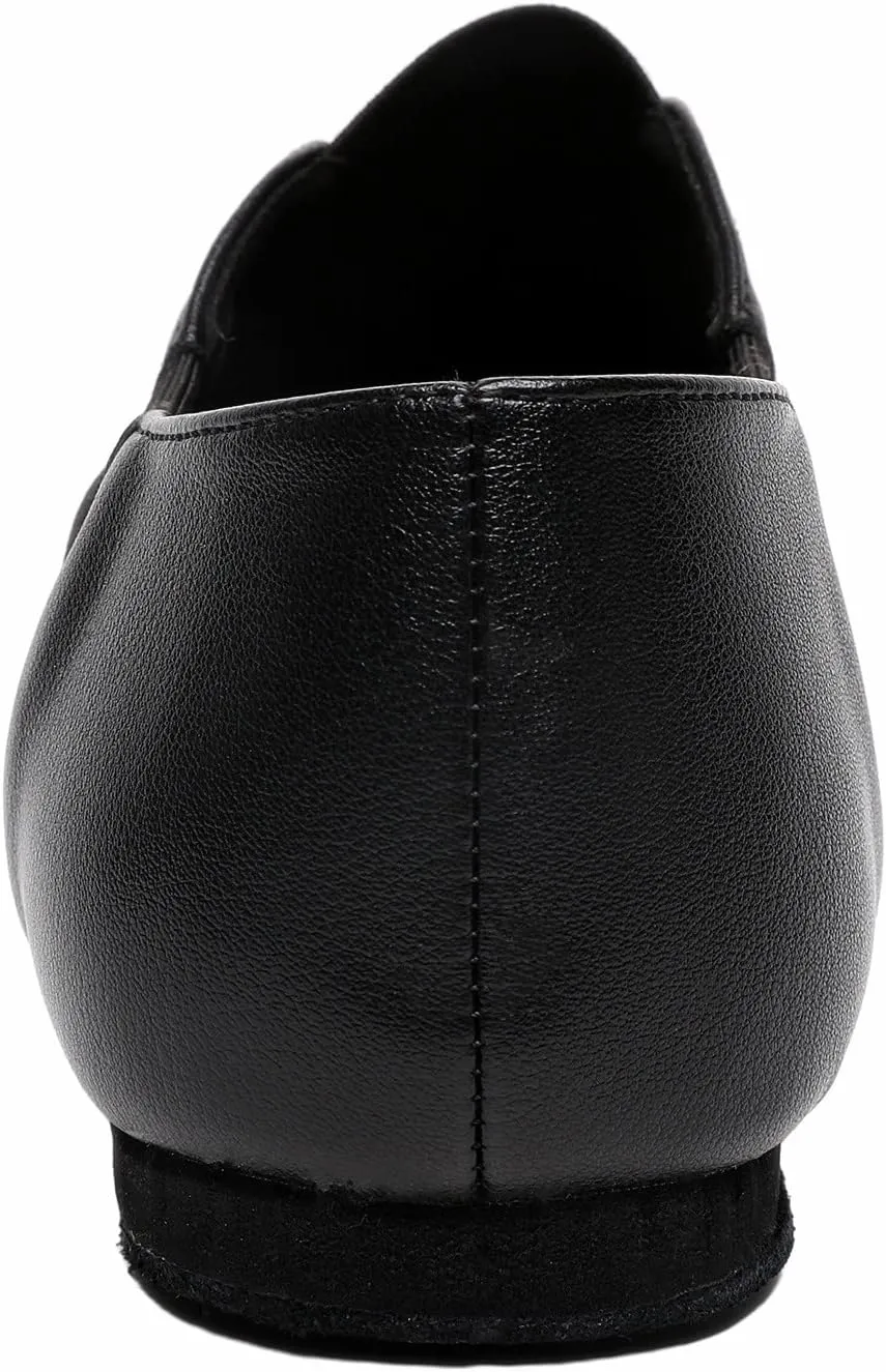 Elastic Jazz Shoes Leather Sole for Girls Boys Dance (Toddler/Little Kid/Big Kid)