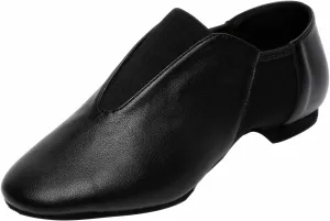 Elastic Jazz Shoes Leather Sole for Girls Boys Dance (Toddler/Little Kid/Big Kid)