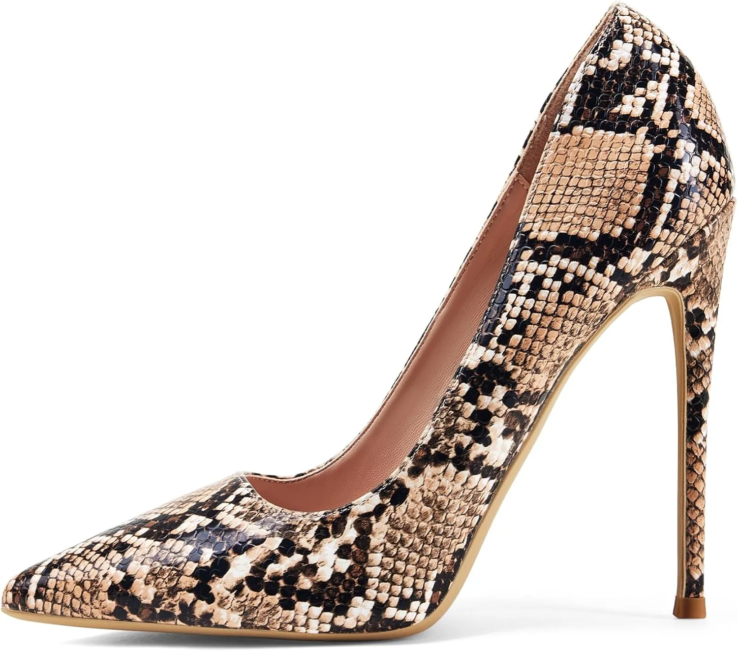 Elisabet Tang Women Pumps, Pointed Toe High Heel 4.7 inch/12cm Party Stiletto Heels Shoes Matte