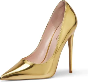 Elisabet Tang Women Pumps, Pointed Toe High Heel 4.7 inch/12cm Party Stiletto Heels Shoes