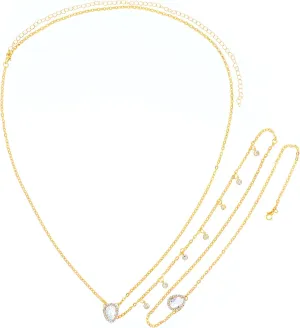 Exquisite Rhinestone Back Chain, Bride Backless Rhinestones Waterdrop Body Chain, Belly Chains, Necklace for Backless, Dress Rhinestone Backdrop Chains, Jewelry Crystal Simple Waist Chains