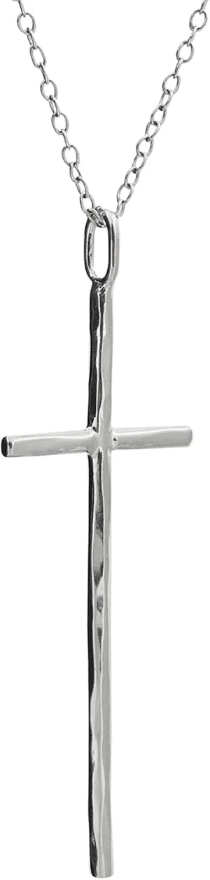 FashionJunkie4Life Sterling Silver Cross Necklace for Men and Women